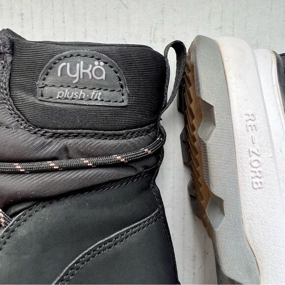 Ryka Brea Black Cold Weather Hi-Top Sneaker Booties w/ Plush Fit Women Size 8.5 - Picture 6 of 13